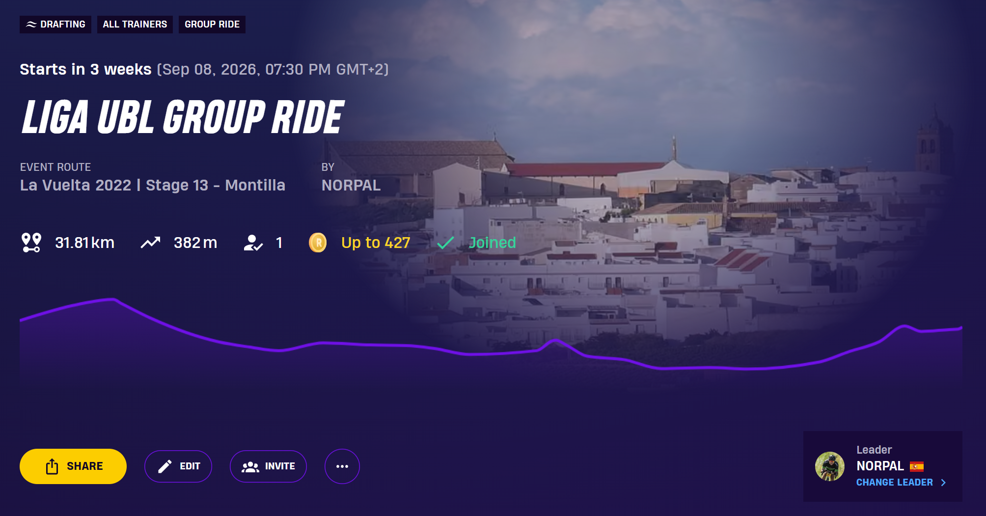 LIGA UBL GROUP RIDE - MONTILLA